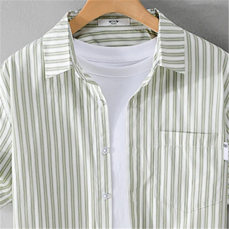 メンズシャツトップメンメンズデザイナー衣類トップメンズサマーショートスリーブトレンドカジュアルルーズシンプルな新鮮な綿日本アートスタイル