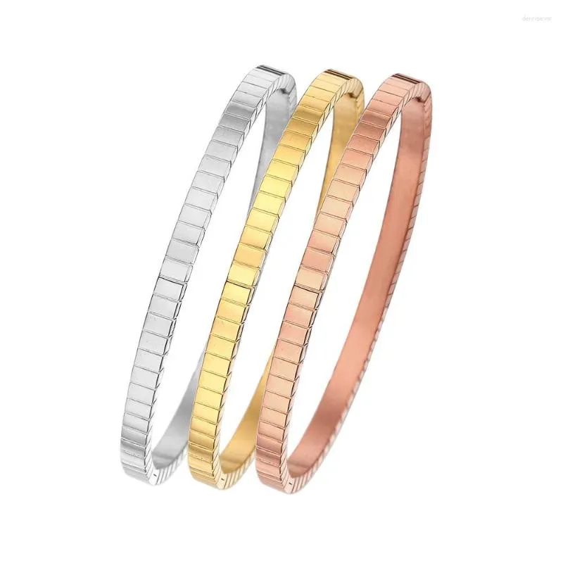 Bangle Multi Checkered Bracelets For Women Pulseira Fashion Titanium Steel Men Bangles High Quality Jewelry 2023