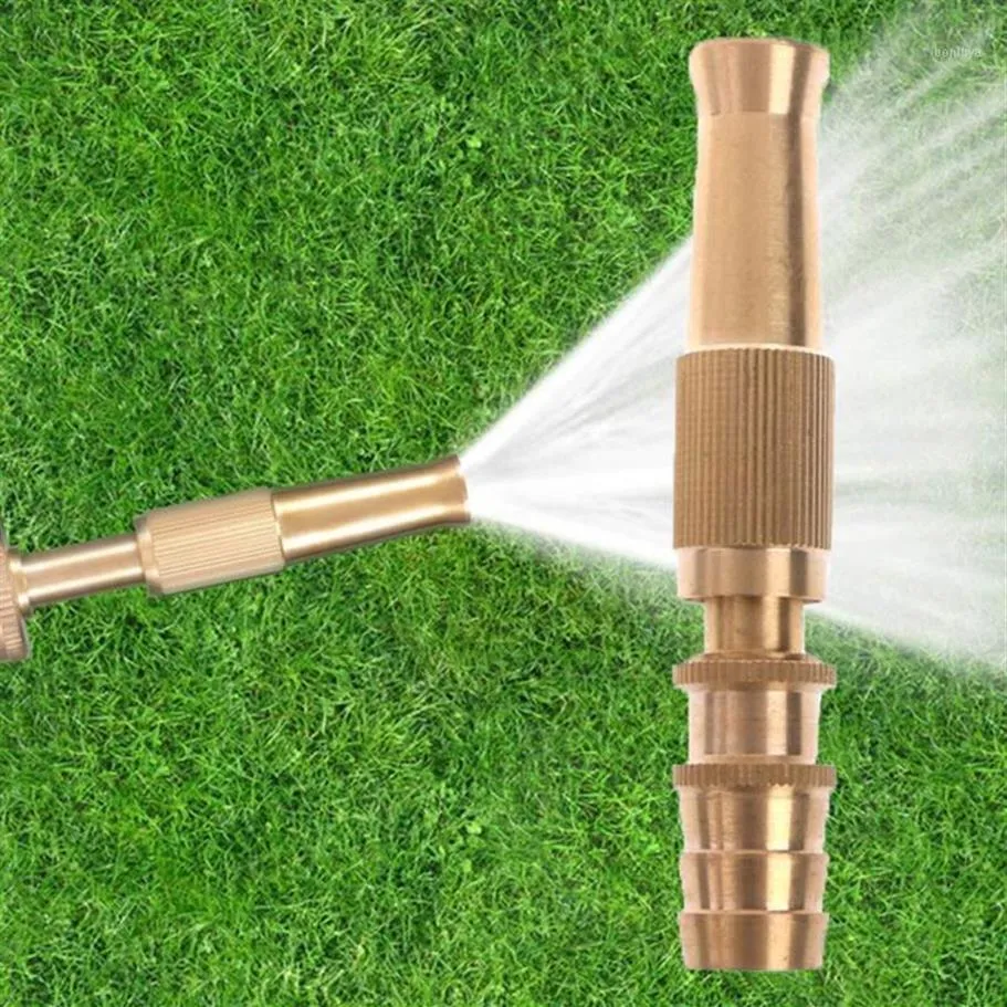 Bilrengöringsverktyg trädgård justerbar spray slang munstycke högt tryck rakt koppar tvättvattning blomma troll sprutor1286h