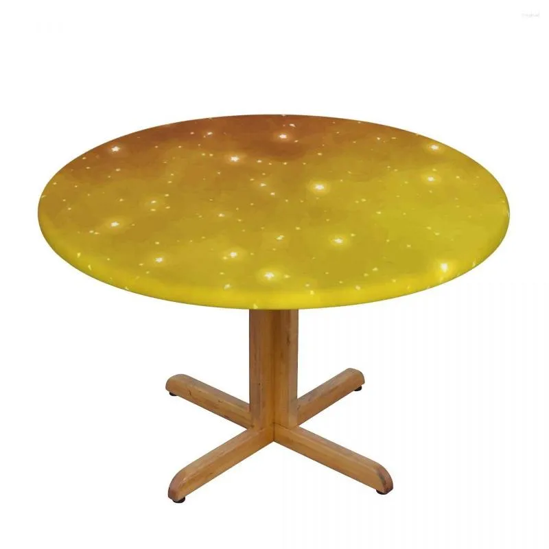Tischdecke, runde Abdeckung für Esszimmer, elastische Tischdecke, Himmel, voller Sterne, Aufdruck, Einbauhaus, El-Dekoration
