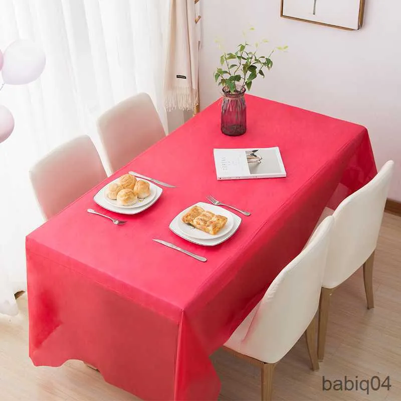 Table Cloth Reusable Tablecloths Plastic Dining Table Cover Cloth for Parties Picnic Camping Outdoor Disposable R230726