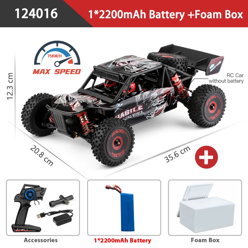 Coches RC grandes a escala 1:12 de 48 kmh de velocidad – Auto de control  remoto 4x4 todoterreno Monster Truck eléctrico – Camiones impermeables todo