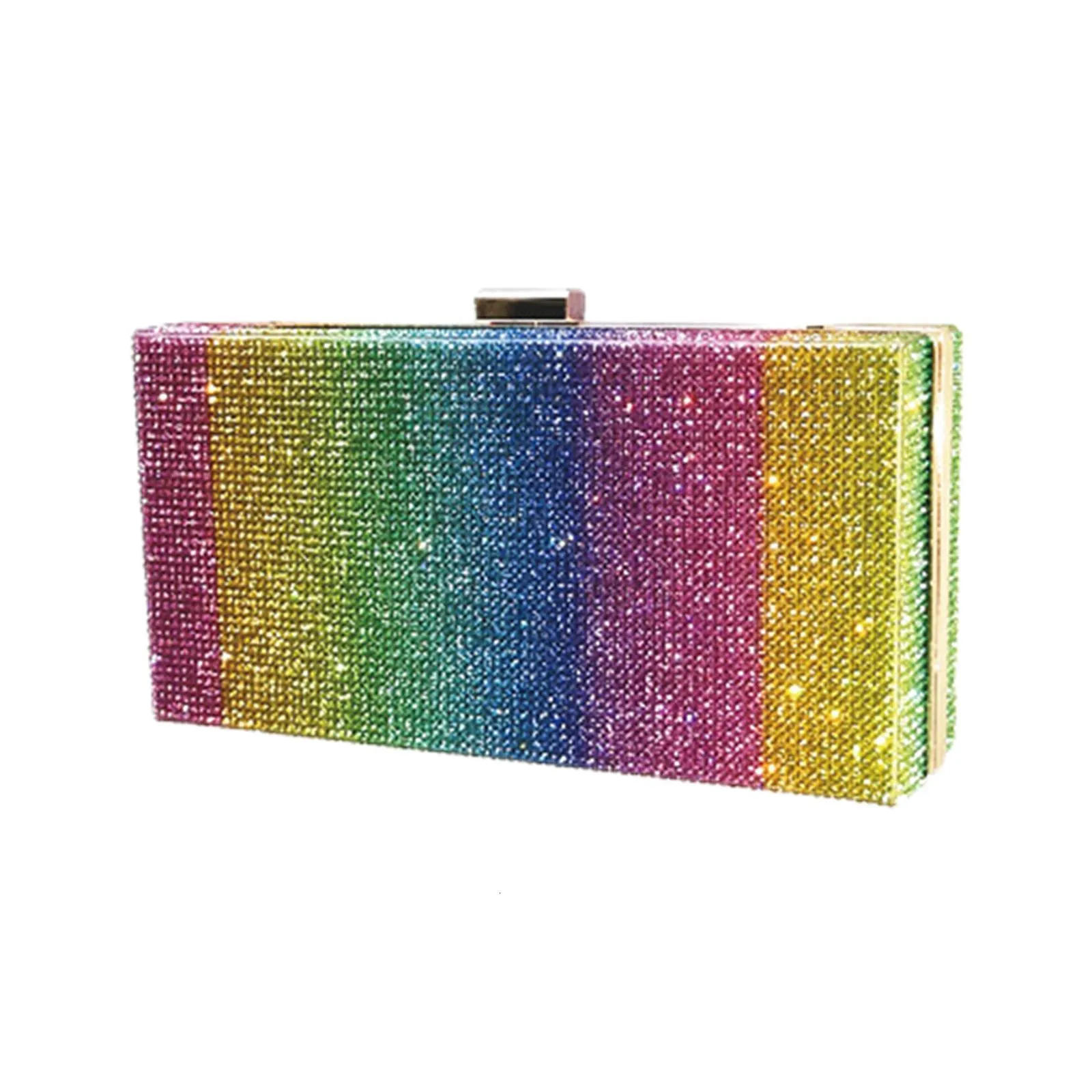 Evening Bag Fashion Rainbow Colors Clutch Purse for Prom Night Out Dating Party Banquet