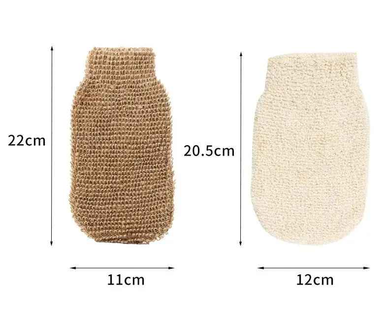 Peeling Exfoliating Gloves Shower Body Brush Jute Gloves Foaming Bath Towel Wipe Massage Without Asking for Help SN4901