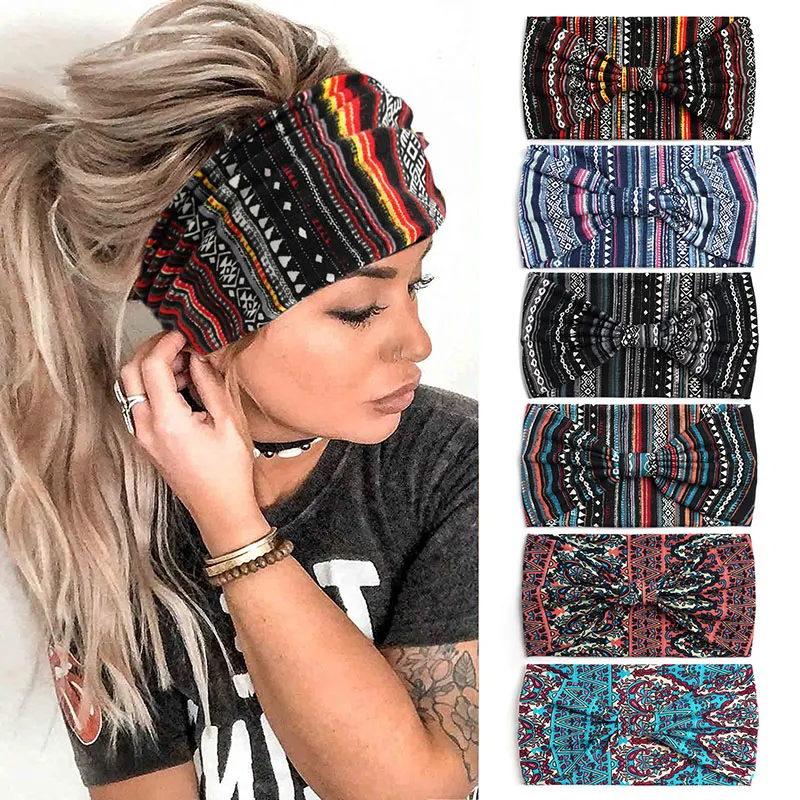 Flower Of Life Yoga Headbands For Women & Men – Non-Slip Wide Sweatband For Running, Gym, Tennis