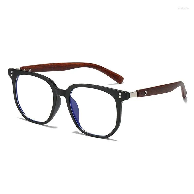 Occhiali da sole in grana di legno quadrata Occhiali da sole anti-blu Donna Uomo 2023 Computer estetico di alta qualità Ins Elegante Oculos