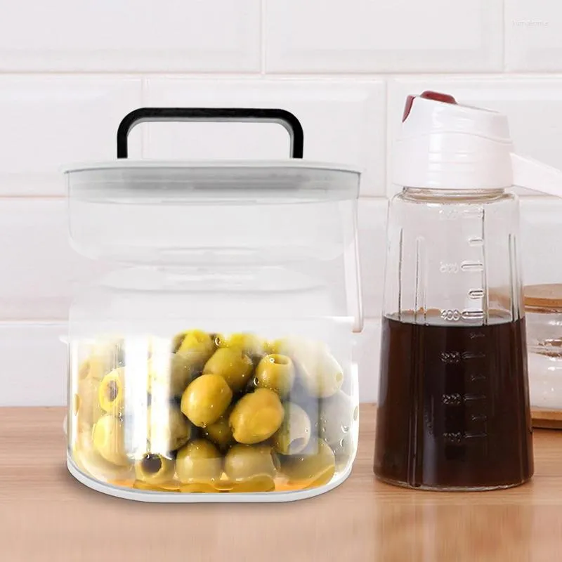 Opslagflessen Voedselfles Droge en natte dispenser Keuken Kimchi Jar Fermentatie Organizer Tank Huishoudelijke container