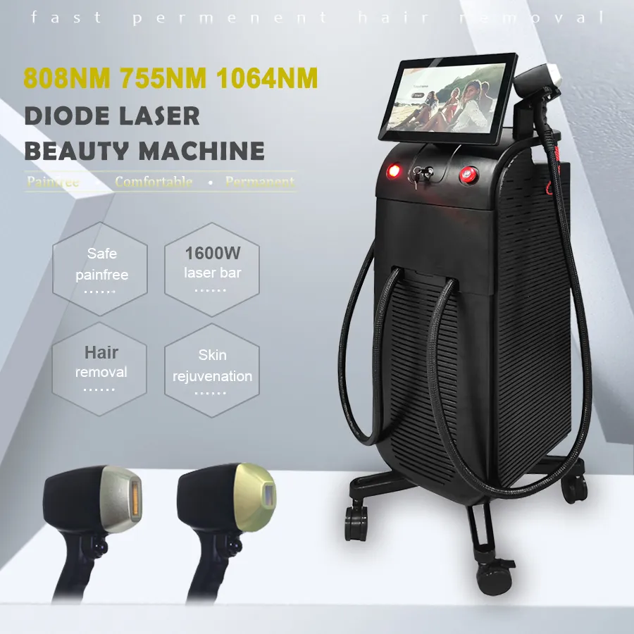 Epilatore con raffreddamento a ghiaccio permanente per depilazione viso e corpo con laser a diodi 808nm permanente