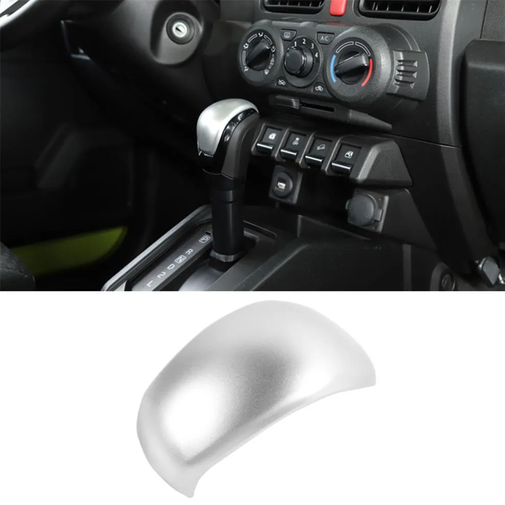 Ручка с переключением автомобиля ручки с ручкой головы крышка ABS Silver 1pc для Suzuki Jimny 2019 UP Auto Interior Accessories279e