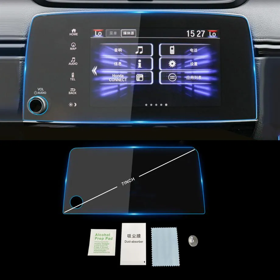 Для Honda CR-V 2017 2018 2019 Auto Car Navigation Dashboard Dashboard GPS-монитор Протектора сдерживаемой стеклянной пленки Accessories265s