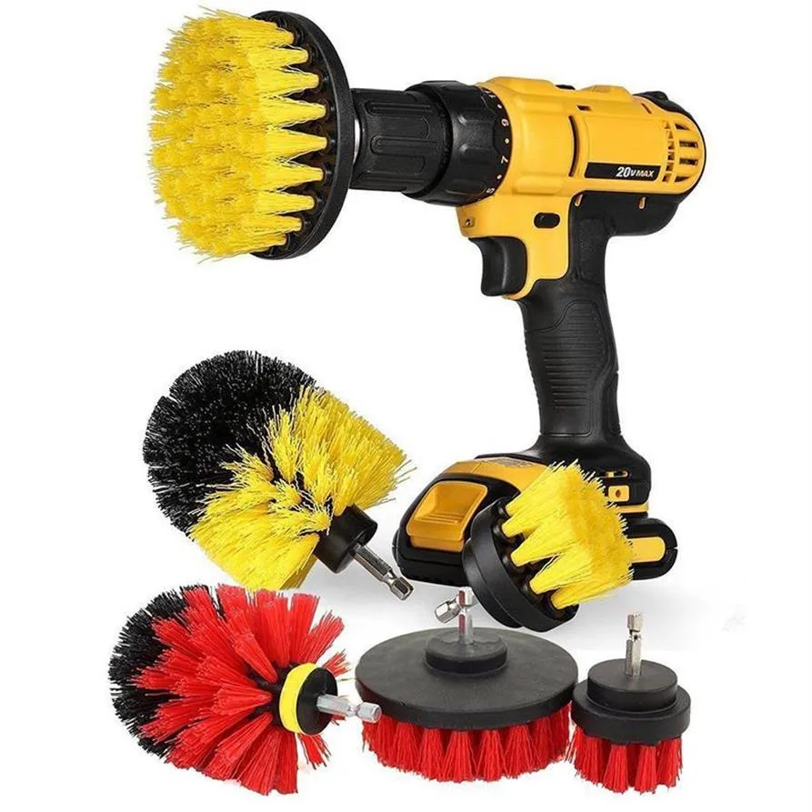 3 Pcs Drill Brush Kit for Tile Grout Car Boat RV Tub Cleaner Scrubber Cleaning Tool Brushes Cleaning Electric Scrub Cleaning Kit235l