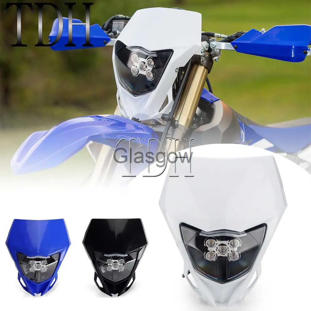 Motorcycle Lighting LED Front Headlamp Headlight Dirt Bike For Yamaha WR 250 400 450 YZ TTR WR XT FX MX Enduro Motocross OffRoad Head Light Fairing x0728