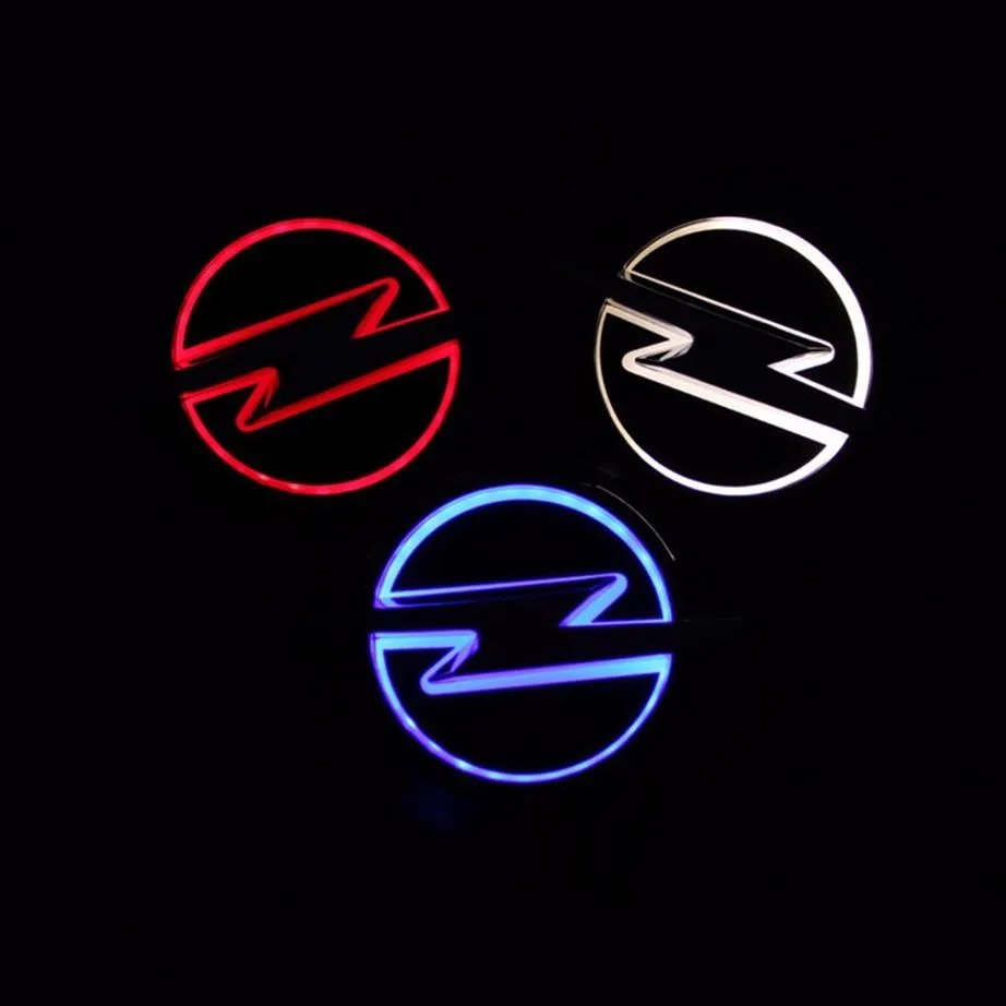 Bilstyling 13 cm 10 cm vit blå röd 5d bakre märke glödlampa emblem logotyp led lätt klistermärke lampa för opel vectra corsa insignia238w