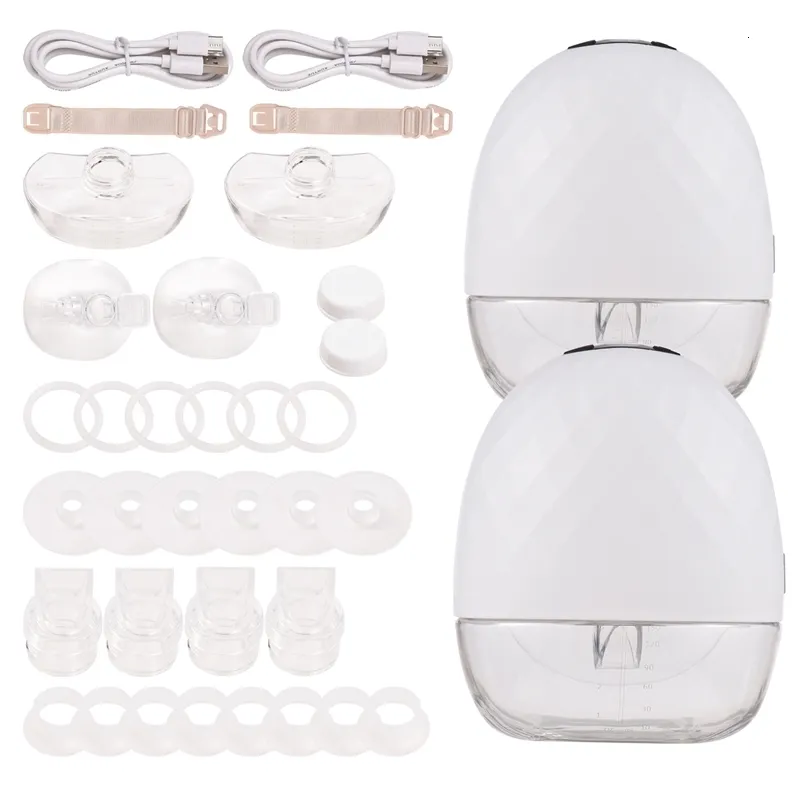 Aggiorna le pompe portatili elettriche a mani libere indossabili Collettore di latte per l'allattamento al seno senza BPA 230727