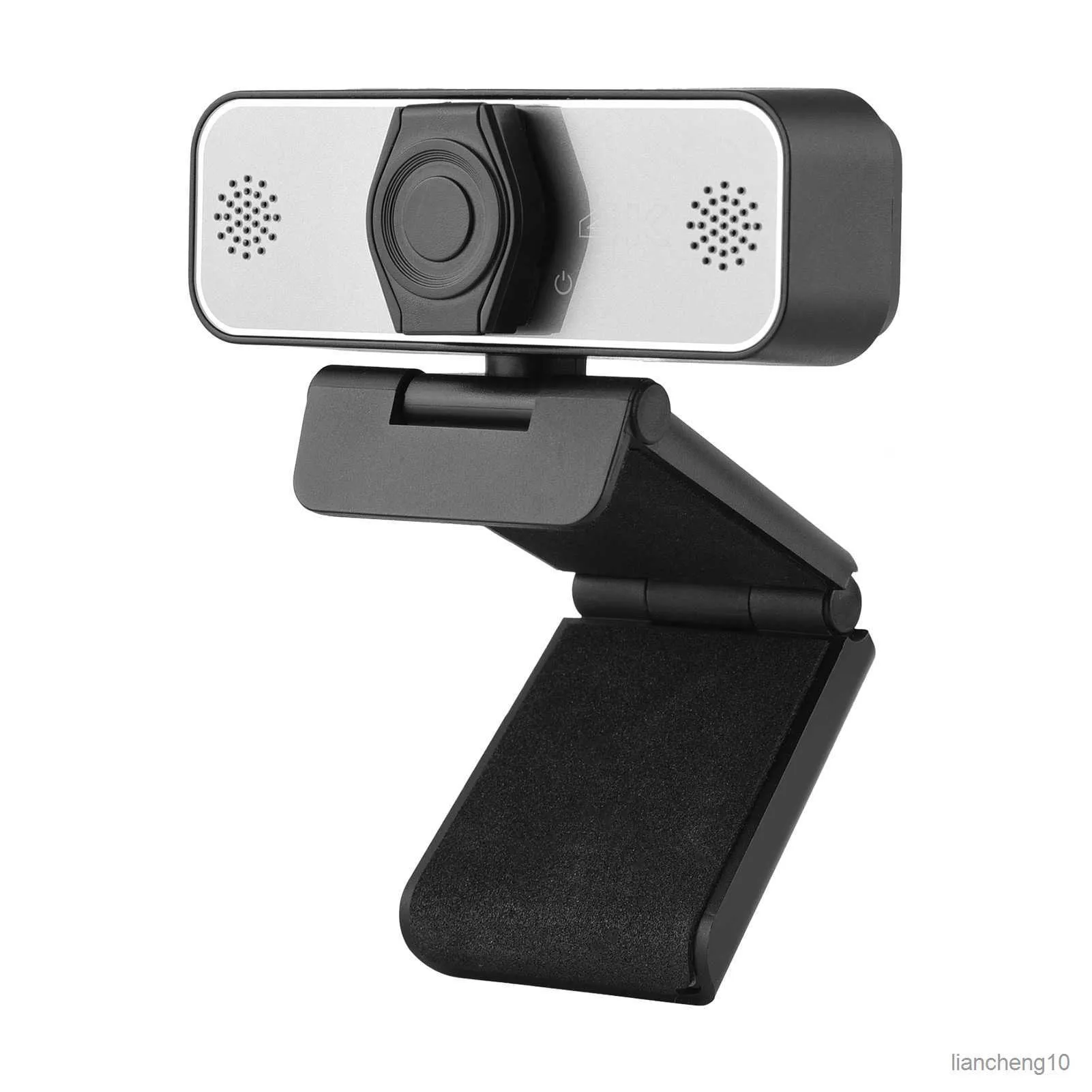 ウェブカメラ4Kウェブカメララップトップカメラビデオウェブカメラレンズカバー付きフォーカスマイクを固定R230728
