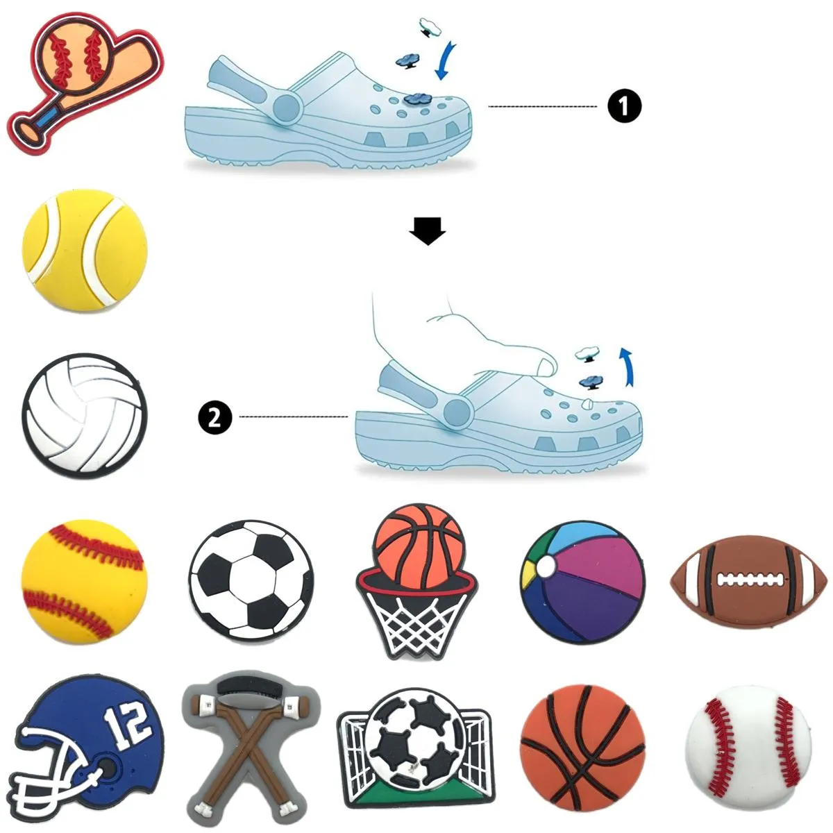 Shoe Parts Accessories Pattern Charm For Clog Jibbitz Bubble Slides Sandals Pvc Decorations Christmas Birthday Gift Party Favors Sport Ot4Um