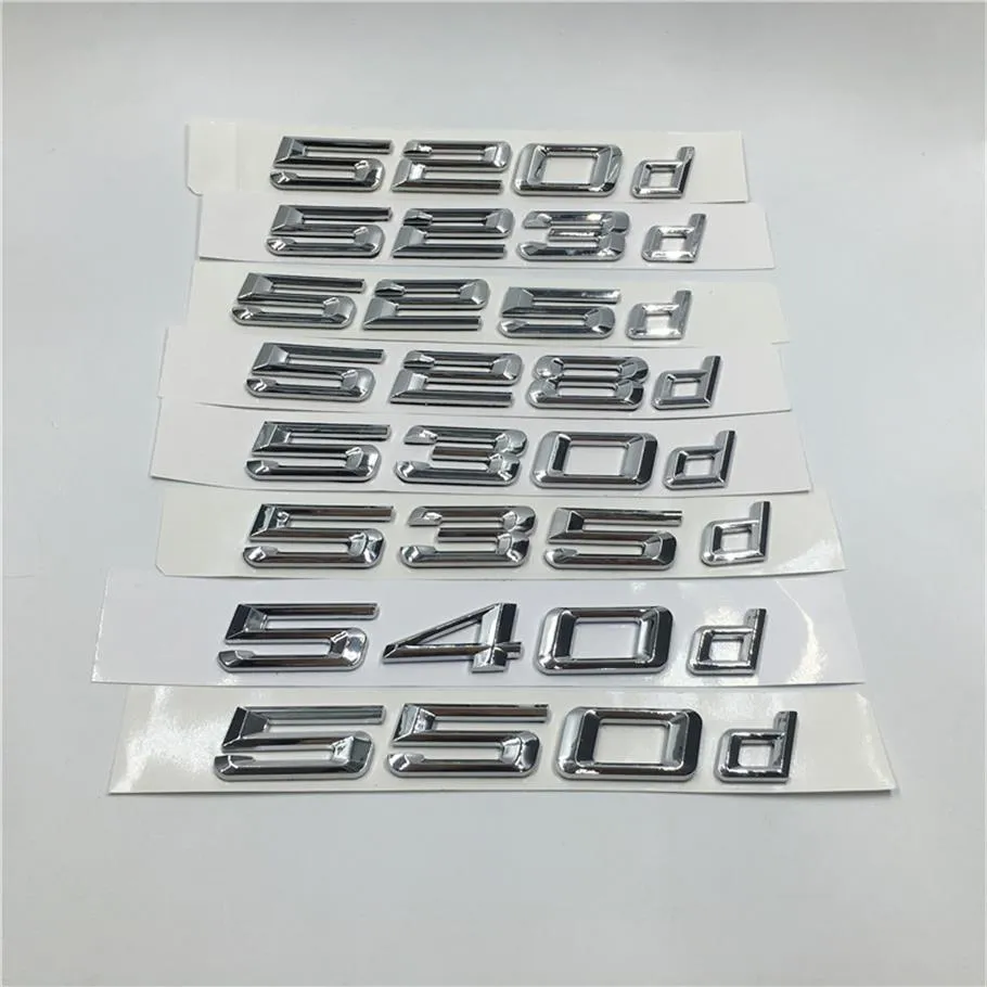 3D Sticker For Bmw F10 F11 E60 E61 520d 523d 525d 528d 530d 535d 540d 550d Emblems Rear Boot Trunk Lid Letters293g