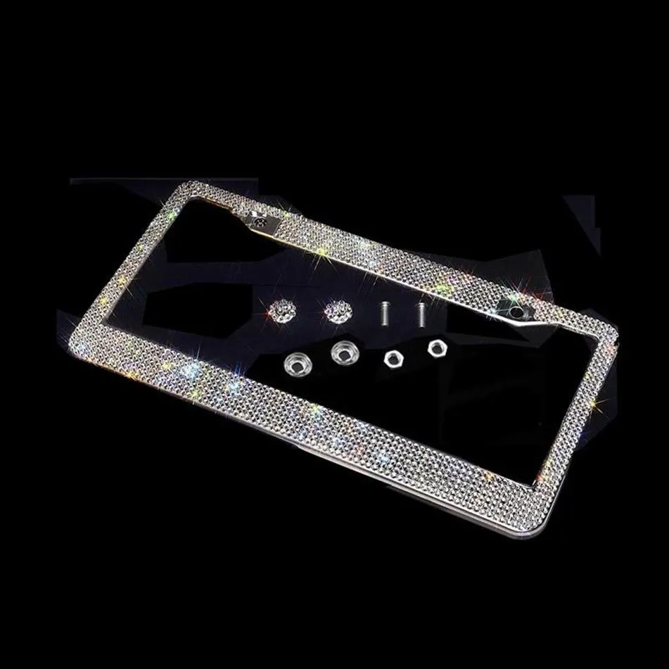 Bling Crystal Plate Plate Frame Women Luxury Luxury Thrات