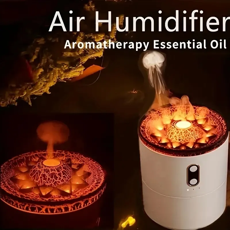 1pc humidificateur d'air aromathérapie huile essentielle V26Simulation humidificateur volcanique jour de l'indépendance Halloween noël mariage fête d'anniversaire fournitures