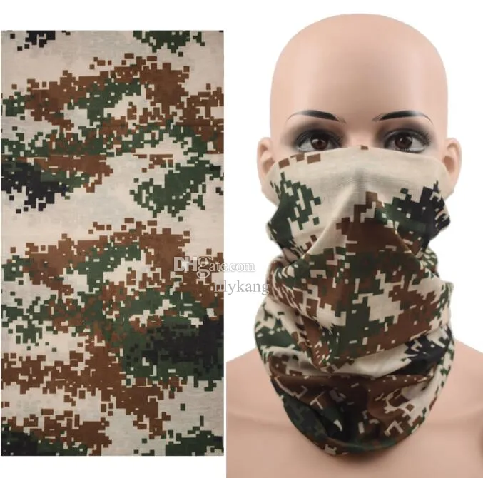 3D jungle Camo Gaiters Outdoor Sports Magic Scarf Bicycle Headband Bike Cycling Balaclava Neck Tube Warmer Riding Bandanas Face Mask