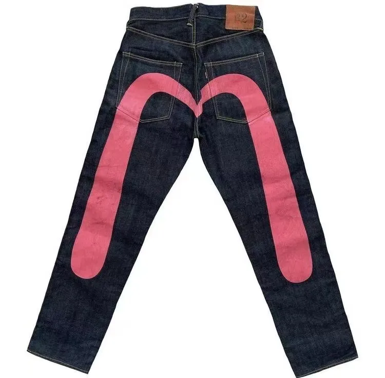 Jeans para hombres Y2k Jeans para hombre Hip Hop Retro Impresión personalizada Pantalones de mezclilla holgados lavados Hip Hop Gótico Recto Casual Pantalón de pierna ancha Winter01 474