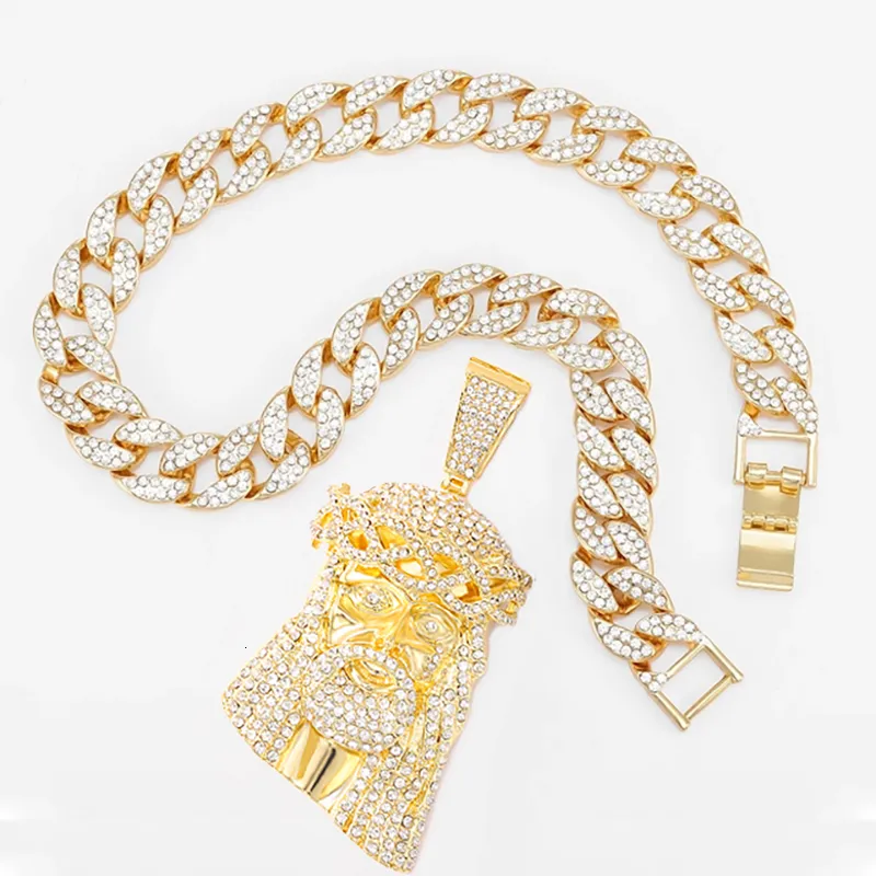Collier Pendentif Pièce Jésus - Or, Acier Inoxydable 316L - Mode Hip Hop - Chaîne Box 24 Pouces