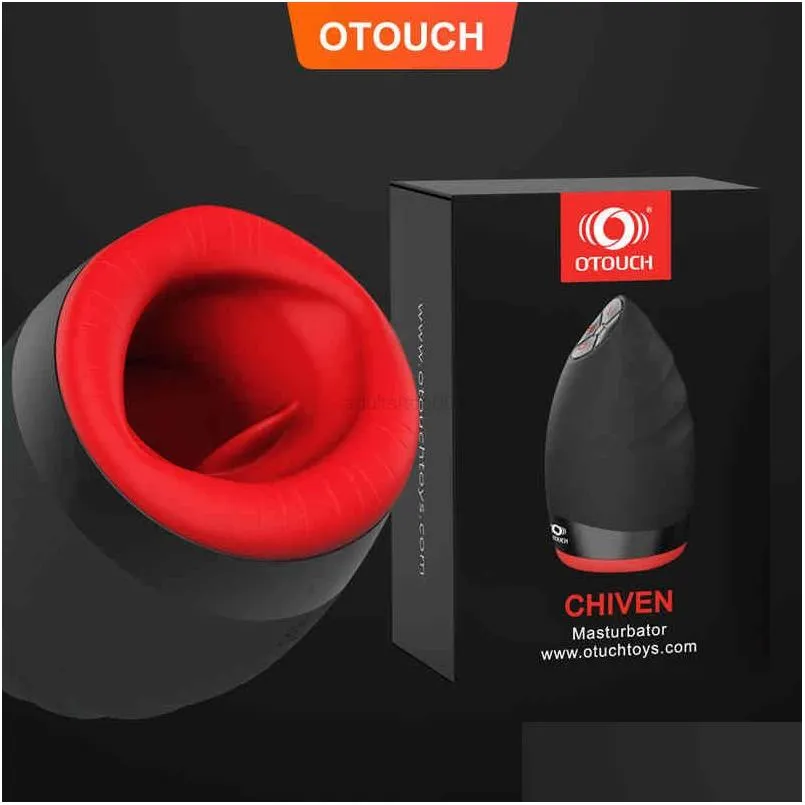 Masseurs de jambes Otouch Chiven Mâle Matic Masturbant Hine Bouche Langue Sucer La Chaleur Vibrer Rotation Masturbateur Fellation Jouet Pour Hommes Dhs5V