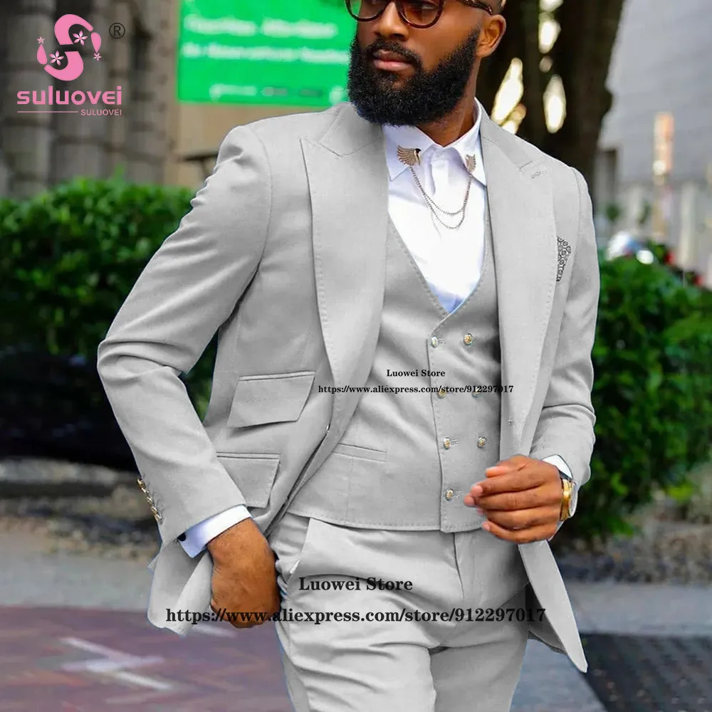 Mejor Precio En A Granel Costumes Pour Hommes Blazers Classique Mariage Pour Hommes Sur Mesure 3 Piece Pantalon Ensemble Formelle Africaine Grooms Diner De Bal Tuxedos Costume Homme Pour Mariage 23072...