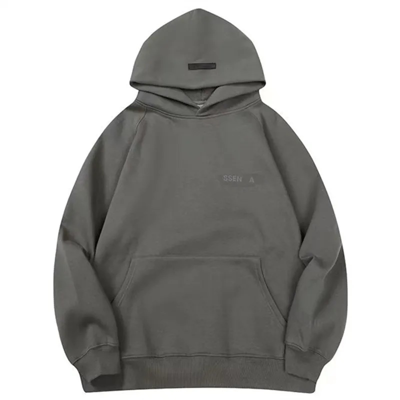 Essentialhoodies Erkek Siyah Kapşonlu Tasarımcı Hoodie Adam Kadınlar Kapşonlu Sweatshirt Kazak Mektup Baskılı Uzun Kollu Pamuk Kış Sweatshirts Hoody Giyim