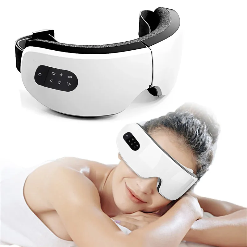 Masseur pour les yeux Masseur pour les yeux électrique Smart Vibration Compress Soulage la fatigue et les cernes Masque pour les yeux avec Bluetooth Eye Care Instrument 230728