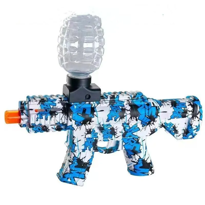 AK47 MP5 M416 Electric Gel Ball Blaster Gun Toys Injector Full Auto Splatter Ball Blasters with 10000 Water Bead Rechargeable Battery Powered Shoot