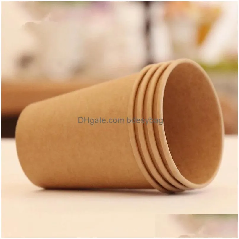 custom printed disposable cups pe coated kraft double wall paper cup for hot drinking party supplies