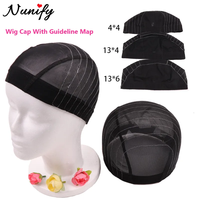 5 pcs/lot Wig Caps Black Mesh Cap Stretchable Hairnets Mesh Dome Cap for  Wigs Wide Elastic Band Wig Cap for Wig Making (Mesh Cap M)