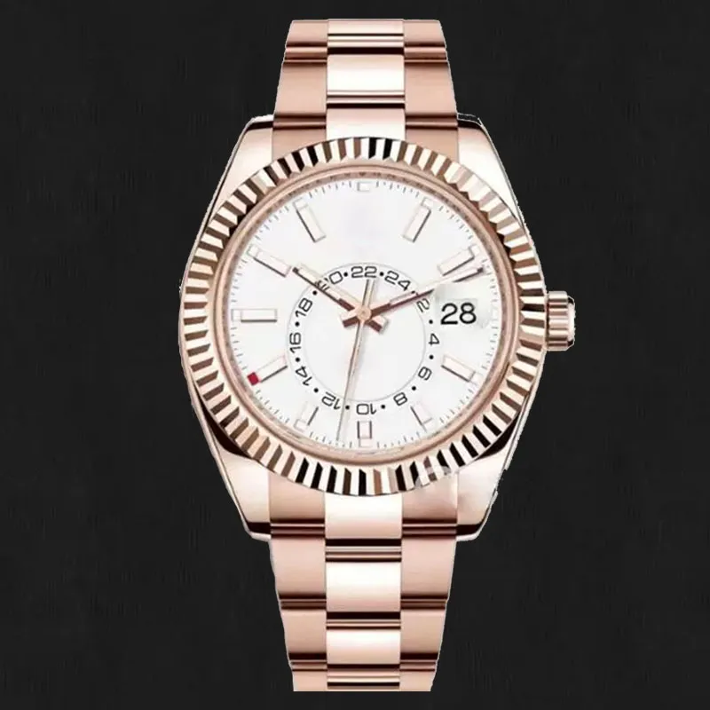 High quality high end watch mechanical 8215 movement 41mm all stainless steel waterproof luminous gold montre homme watch fashion watch Skydwell