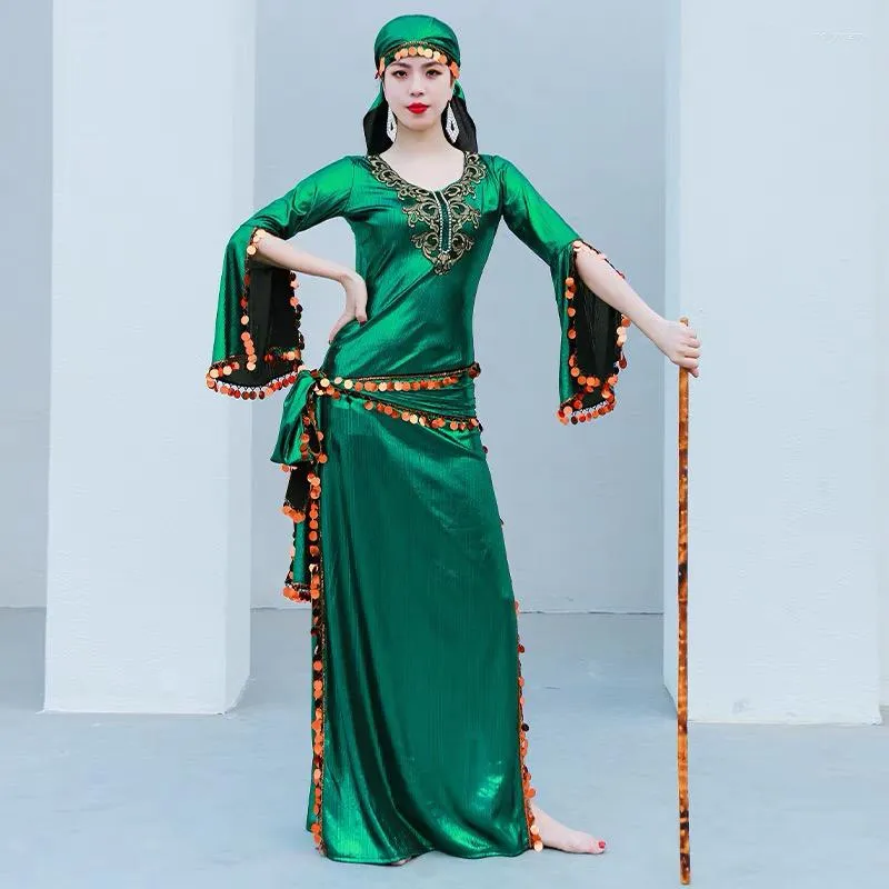 Scen Wear Costume Robe for Women Baladi Saidi Belly Dance Performance Dancing Competition Dress Girl Oriental Clothing Outfit