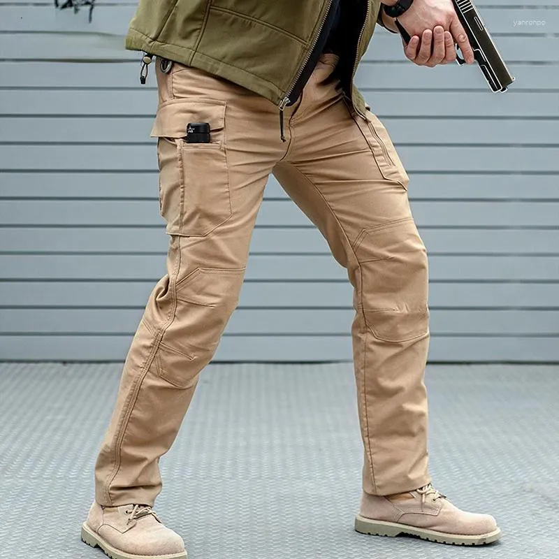 Mens Tactical Cargo Pants Military Combat Trousers, Elastic