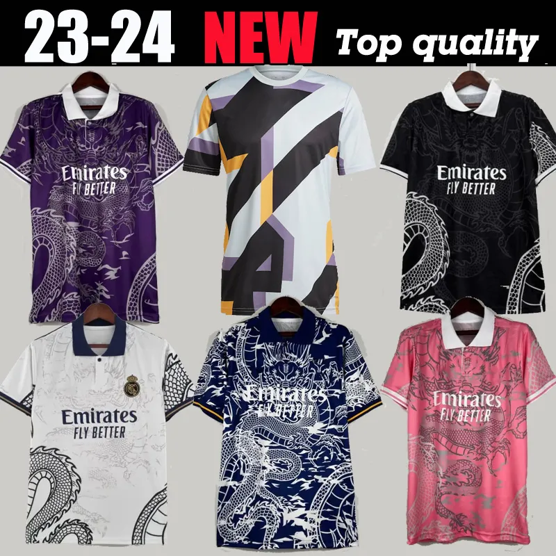 2023 2024 voetbalshirts draak voetbalshirt Real Madrids CAMAVINGA ALABA MODRIC VALVERDE Vierde camiseta mannen uniformen VINI JR BELLINGHAM ARDA GULER RODRYGO