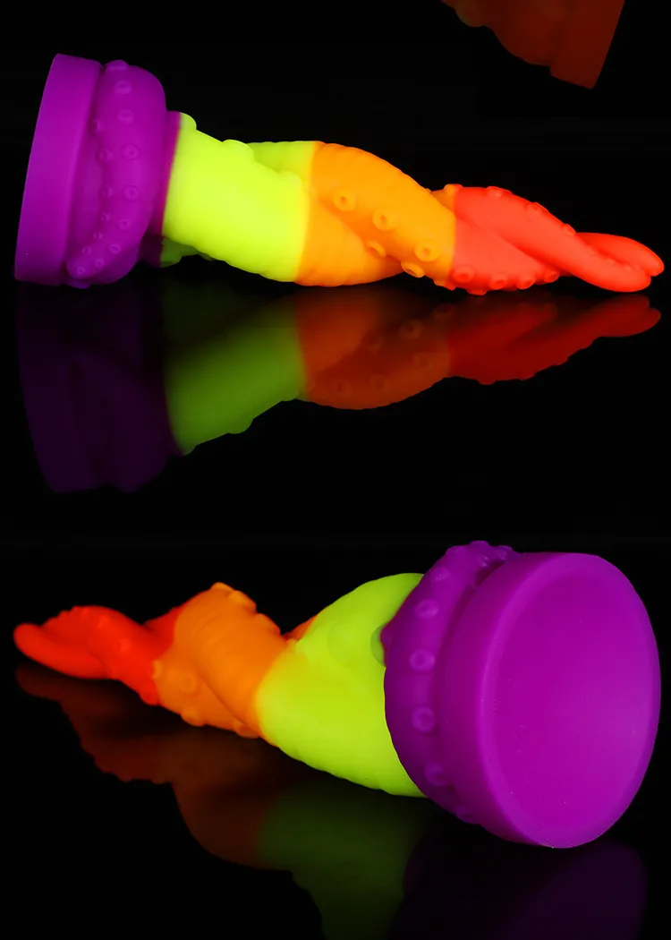 Tentacoli di polpo Plug Massaggio prostatico Buttplug Giocattoli sessuali per donna/uomo Enormi dildo anali in silicone_voghion.com