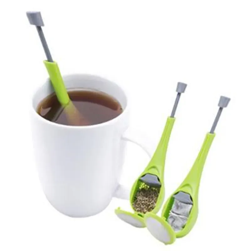 Tea Tools Infuser Gadget Measure Coffee Swirl Steep Stir And Press Plastic Strainer