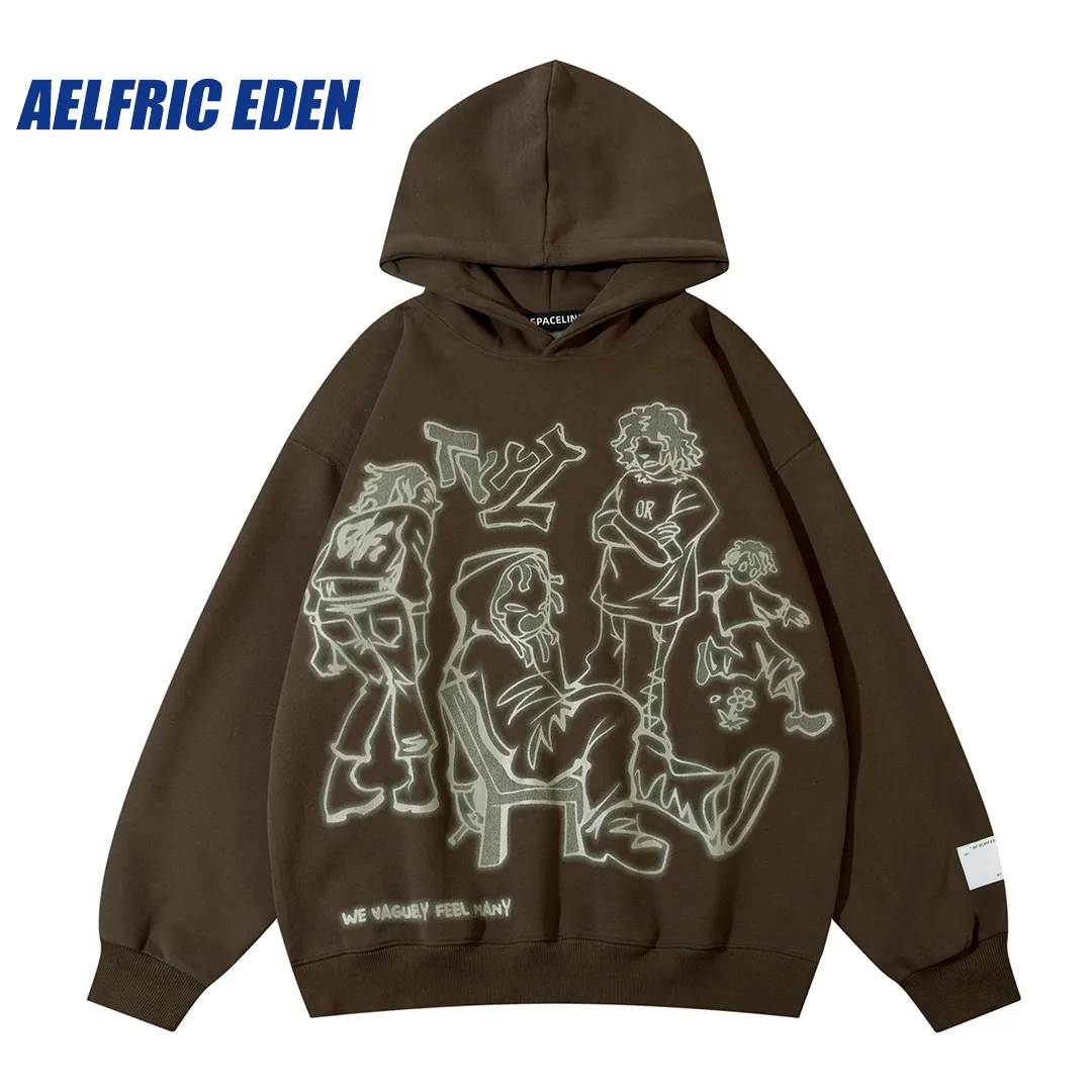 Aelfric Eden Mens Y2K Cartoon Line Character Print Pink
