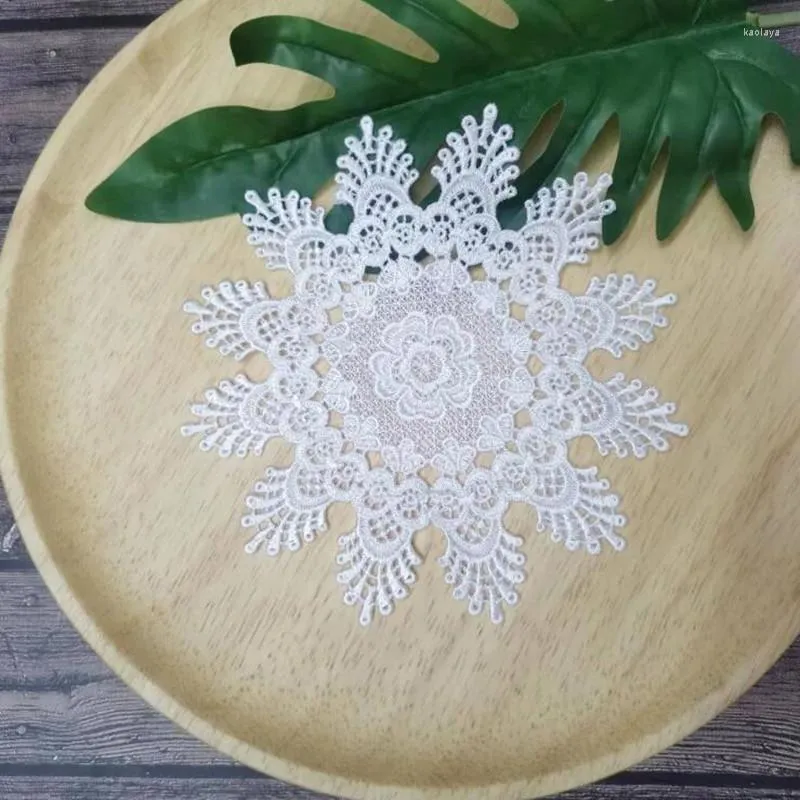 Table Mats Doily Mat Christmas Placemats Cup Pad Coasters Cotton Lace Fabric Crochet Place For Kitchen Placemat PW13