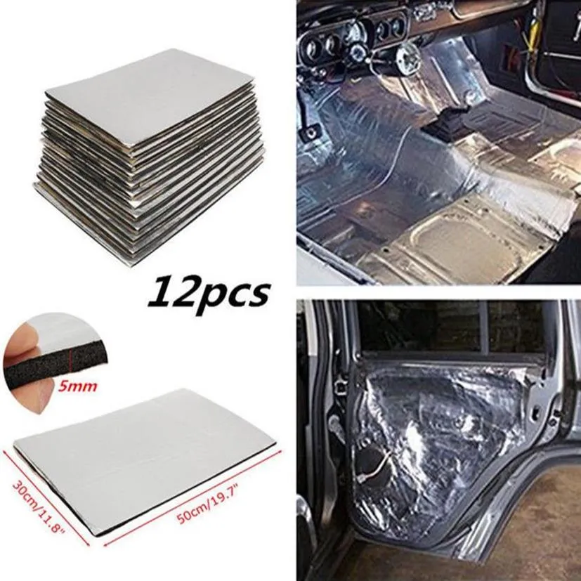 12pcs Firewall Car Sound deadening Deadener Auto Heatsound Thermal Proofing Pad Shield Insulation Matnoise soundproof for roofs d9268K