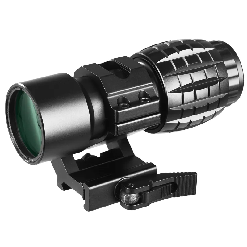 Taktik Kırmızı Dot Sight Scope 3x büyüteç, taktik 30mm ile nokta görünümüne uyuyor 90 derece dokumacı picatinny montaj yüzüğü