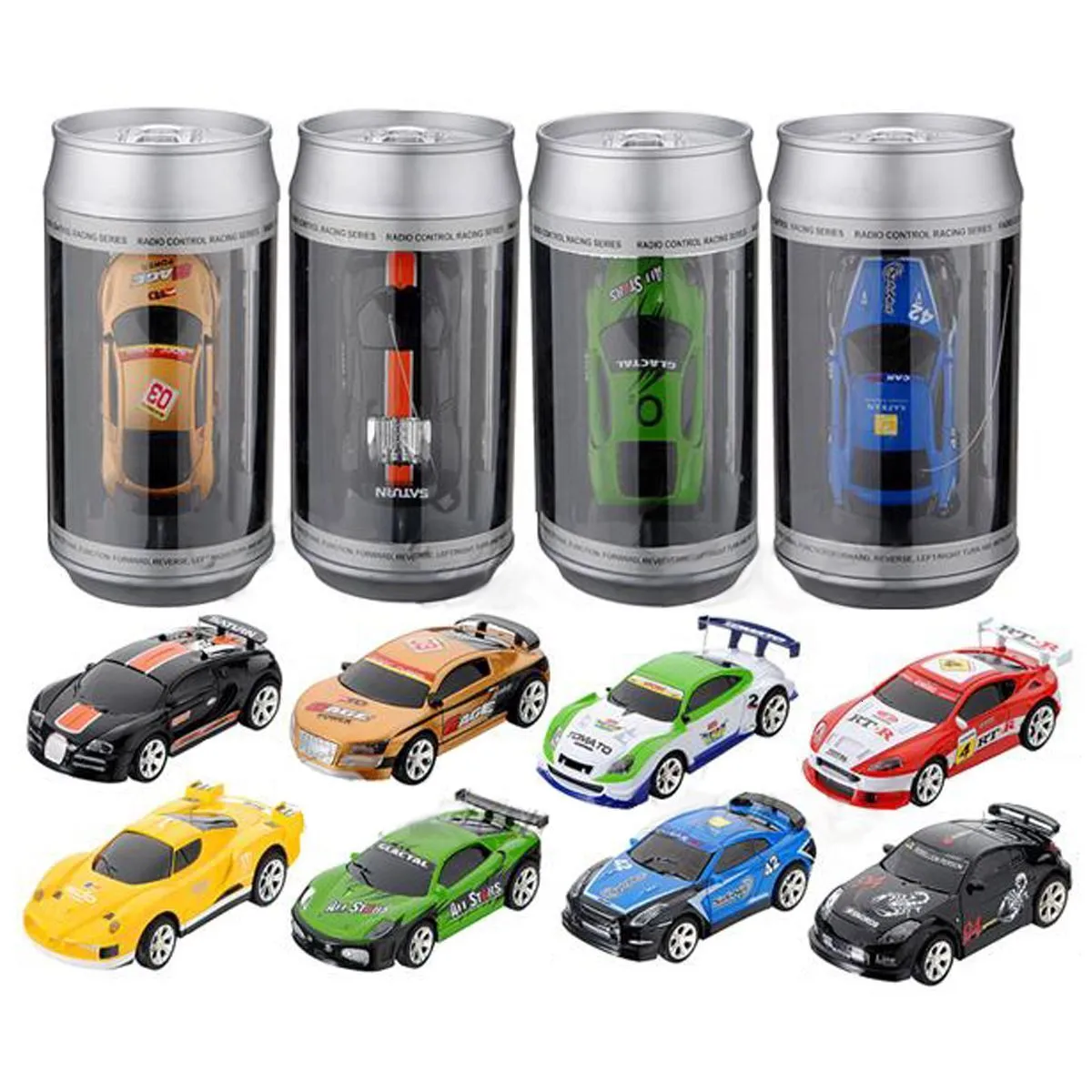 ElectricRC Car 6 Couleurs s Mini RC Car Coke Can Radio Télécommande Micro Racing Car 4 Fréquences Jouet Pour Enfants 230729