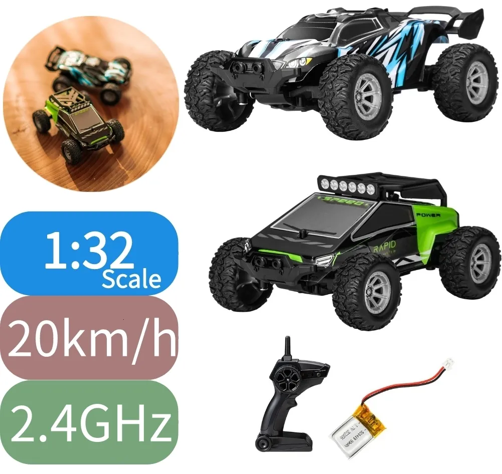 Elektrisches RC-Auto im Maßstab 1:32, Mini-RC-Auto, Drift-RC-Rennwagen, Buggy mit Fernsteuerung, Off-Road-Trucks, Hochgeschwindigkeits-24-GHz-Spielzeug, Geburtstagsgeschenk 230729