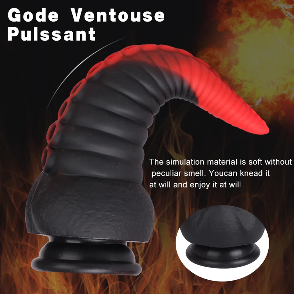 Tentacoli di polpo Plug Massaggio prostatico Buttplug Giocattoli sessuali per donna/uomo Enormi dildo anali in silicone_voghion.com