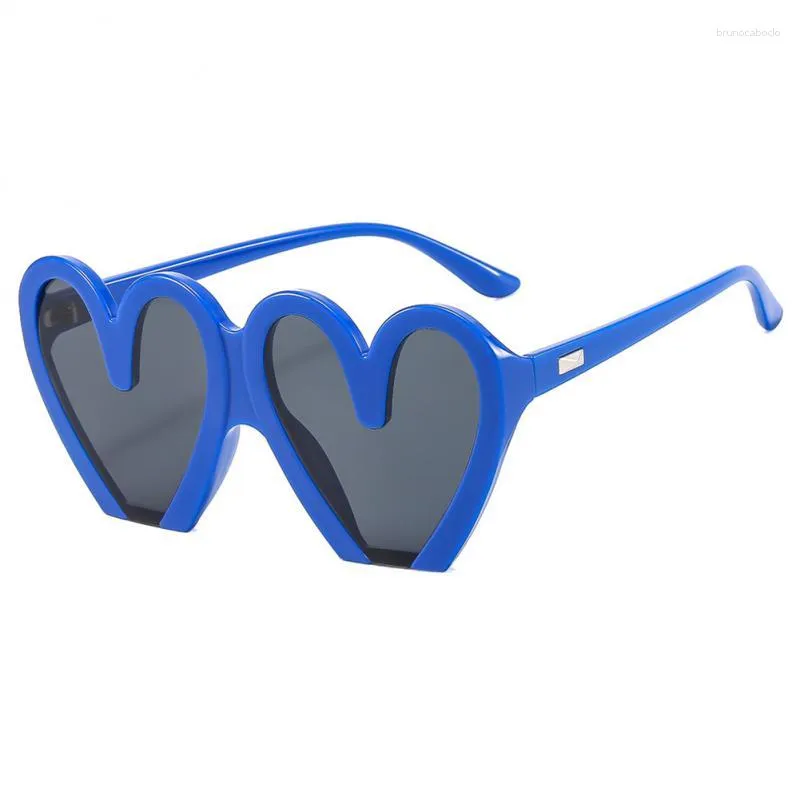 Lunettes de soleil coeur drôle extérieur mode européenne et américaine Vintage plage lunettes de soleil Uv400