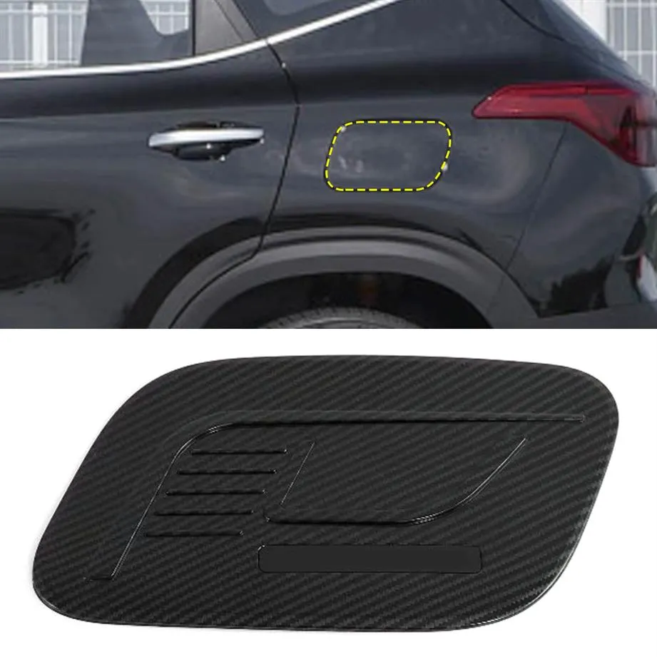 Of Kia Seltos 2019-2021 Auto Accessoires Stookolie Gas Tank Cap Trim Chrome Pad Cover Frame Sticker Decoration271J