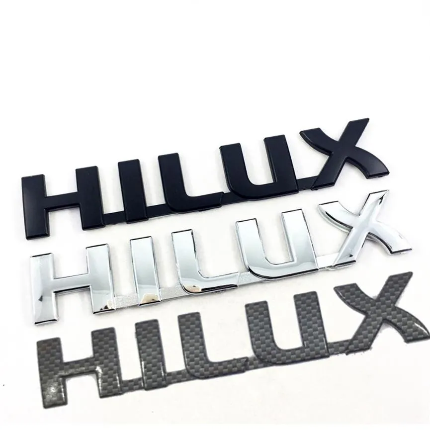 ABS Chrome Logo Letter Car Auto Rear Trunk Decorative Emblem Sticker Badge Decal Replacement For Toyota HILUX2611