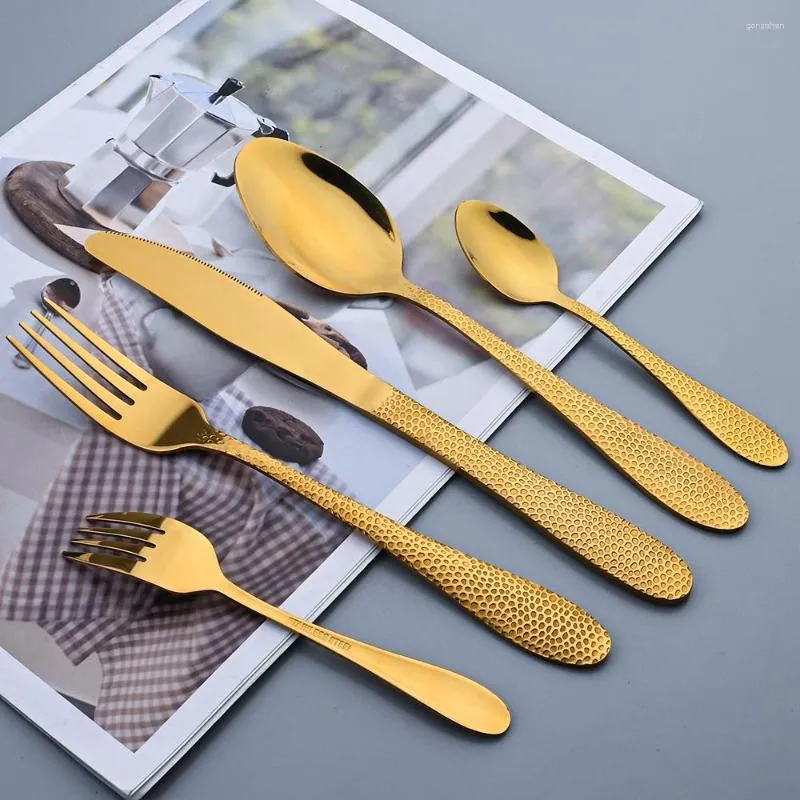 Наборы посуды Zoseil Высококачественные столовые приборы набор винтажных стейков -нож